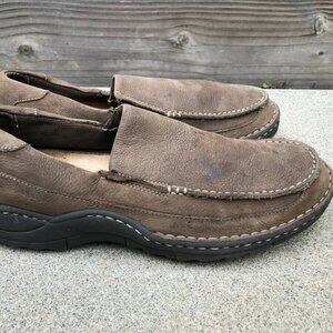 BASS Men's Leather Brown Slip On Loafers Moccasins Shoes Test Flight Sz 10.5‌‌‌